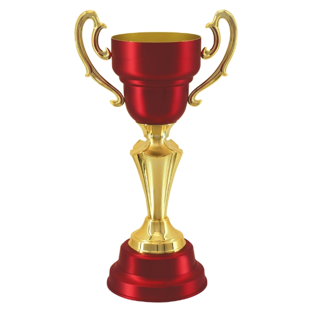 Imagem de TROFÉU MÉDIO TAÇA ABERTA EM POLÍMERO METALIZADO - 300277-VMFA
