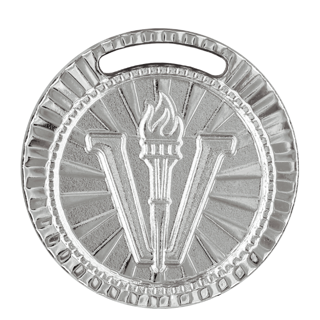 Imagem de MEDALHA PEQUENA METALIZADA NA COR PRATA - 35002-AZ-P