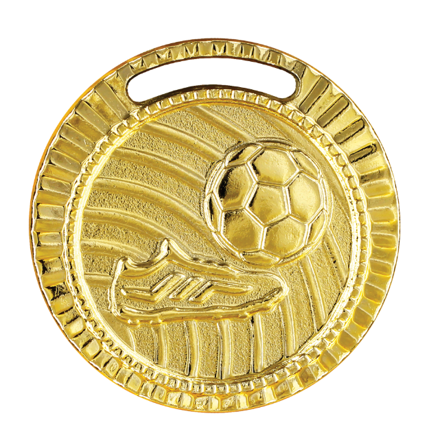 Imagem de MEDALHA PEQUENA PARA FUTEBOL METALIZADA NA COR DOURADA - 35003-AZ-D