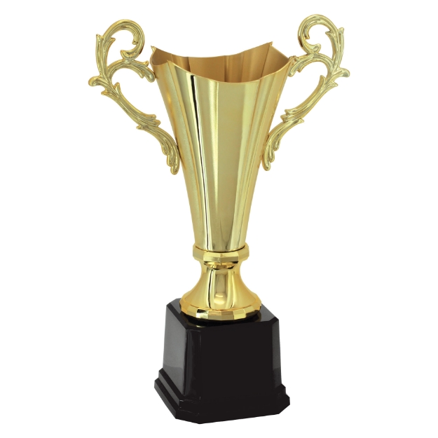 Imagem de TROFÉU MÉDIO TAÇA ABERTA EM POLÍMERO METALIZADO - 47 CM - 400836-DO