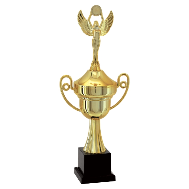 Imagem de TROFÉU TAÇA PEQUENO EM POLÍMERO METALIZADO - 37 CM - 500202-DO