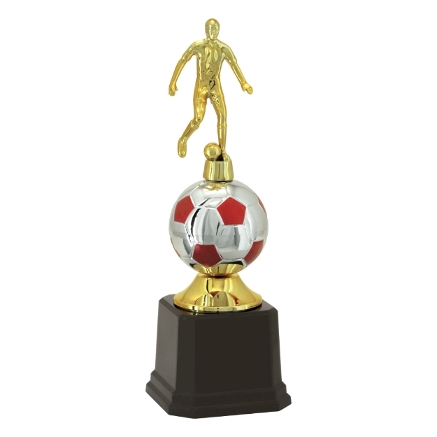 Imagem de TROFÉU PEQUENO PARA FUTEBOL EM POLÍMERO METALIZADO - 30 CM - 500963-VM