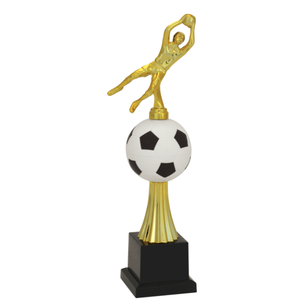 Imagem de TROFÉU PEQUENO PARA FUTEBOL EM POLÍMERO METALIZADO - 33 CM - 501092-PT