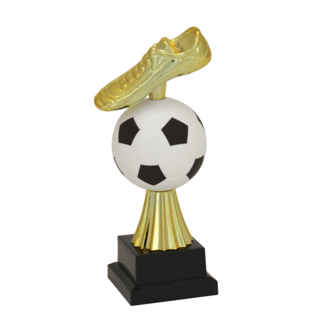 Imagem de TROFÉU PEQUENO PARA FUTEBOL EM POLÍMERO METALIZADO - 22 CM - 501093-PT