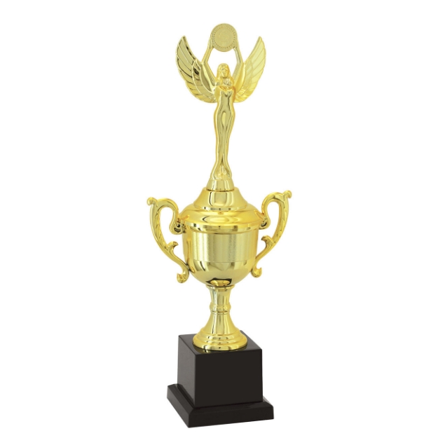 Imagem de TROFÉU TAÇA PEQUENO EM POLÍMERO METALIZADO - 33 CM - 501202-DO