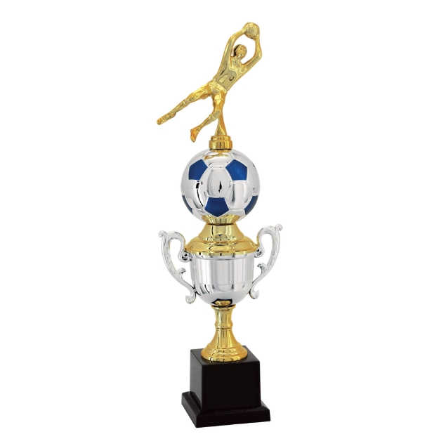 Imagem de TROFÉU PEQUENO PARA FUTEBOL EM POLÍMERO METALIZADO - 39 CM - 501222-AZE