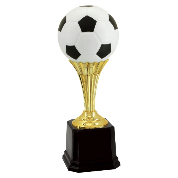 Imagem de TROFÉU PEQUENO PARA DESTAQUE FUTEBOL EM POLÍMERO METALIZADO - 36 CM - 501231-PT