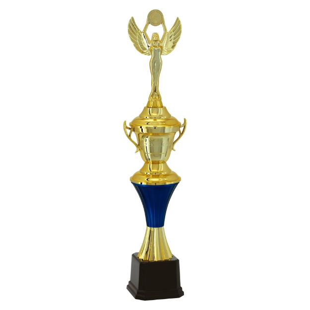 Imagem de TROFÉU TAÇA PEQUENO EM POLÍMERO METALIZADO - 40 CM - 501293-AZFA