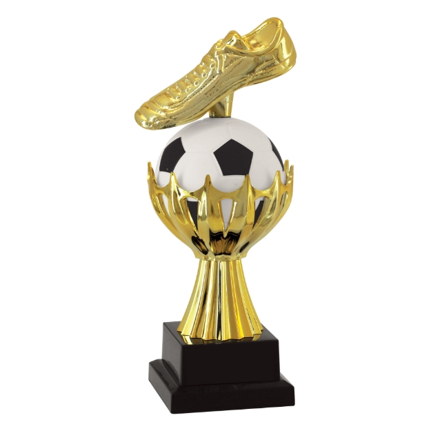 Imagem de TROFÉU PEQUENO PARA FUTEBOL EM POLÍMERO METALIZADO - 23 CM - 501333-PT