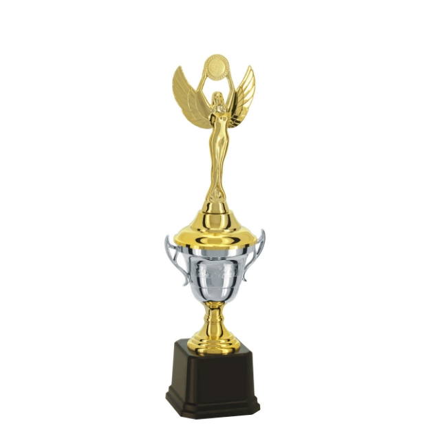 Imagem de TROFÉU TAÇA PEQUENO EM POLÍMERO METALIZADO - 31 CM - 501565-PD