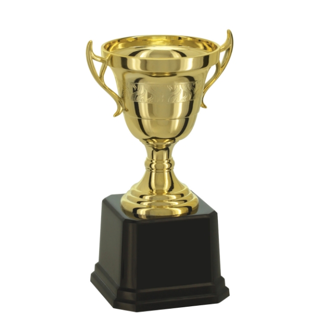 Imagem de TROFÉU TAÇA ABERTA PEQUENO EM POLÍMERO METALIZADO - 15 CM - 501575-DO