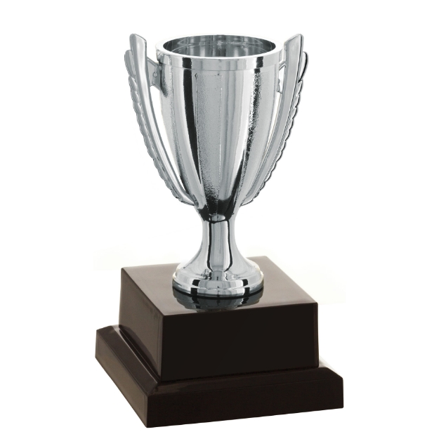Imagem de TROFÉU TAÇA ABERTA PEQUENO EM POLÍMERO METALIZADO - 14 CM - 501587-PR