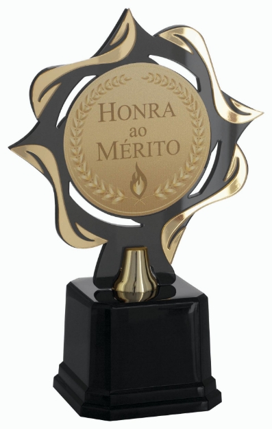 Imagem de TROFÉU COM PLACA DE ACRÍLICO E RAMO PERSONALIZÁVEL - 501960-DO