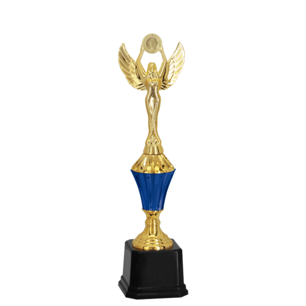 Imagem de TROFÉU PEQUENO EM POLÍMERO METALIZADO - 30 CM - 502233-AZE