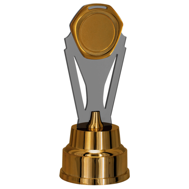 Imagem de TROFÉU COM PLACA DE ACRÍLICO E RAMO METÁLICO PARA PERSONALIZAÇÃO NA COR BRONZE - 502270-BZN