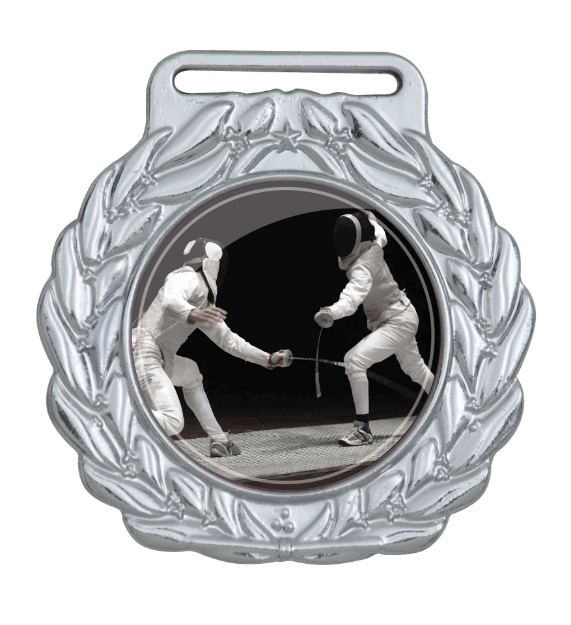 Imagem de MEDALHA METALIZADA NA COR PRATA - 60000-AZ-P