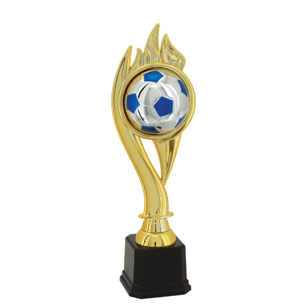 Imagem de TROFÉU PREMIAÇÃO PARA FUTEBOL - RAMO E BOLA - 31 CM - 600083-AZE
