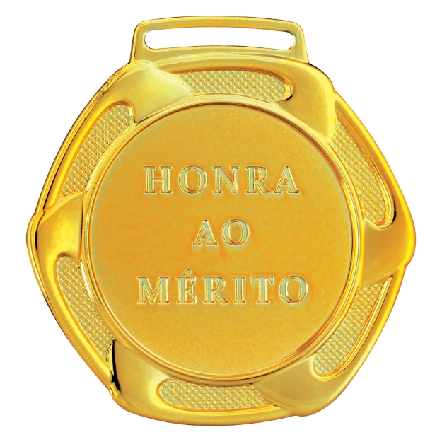 Imagem de MEDALHA GRANDE HONRA AO MÉRITO METALIZADA NA COR DOURADA - 75001-AZ-D