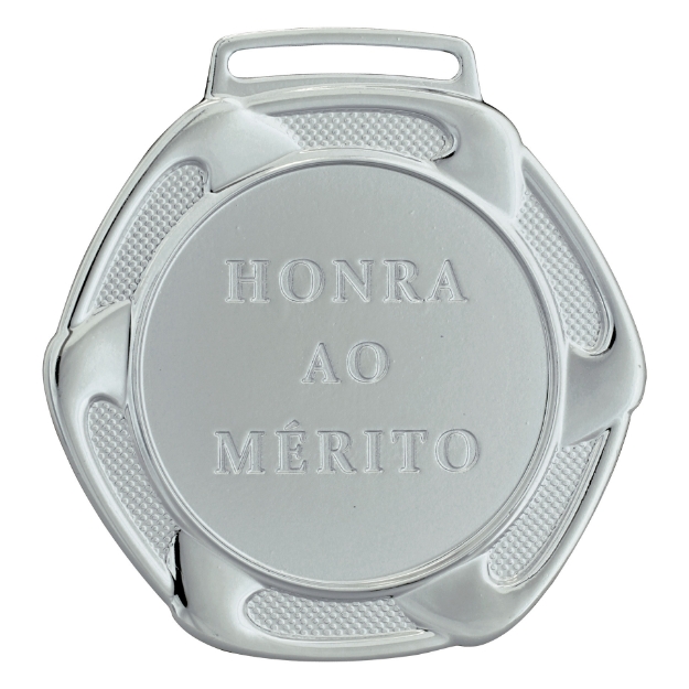 Imagem de MEDALHA GRANDE HONRA AO MÉRITO METALIZADA NA COR PRATA - 75001-AZ-P