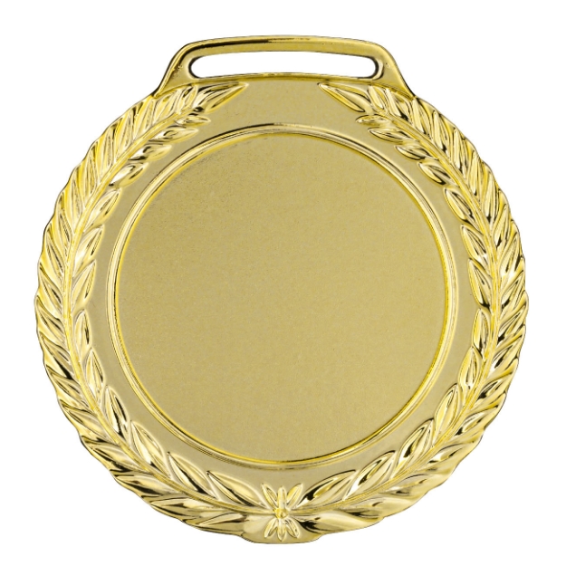 Imagem de MEDALHA GRANDE PERSONALIZÁVEL METALIZADA NA COR DOURADA - 75002-AZ-D