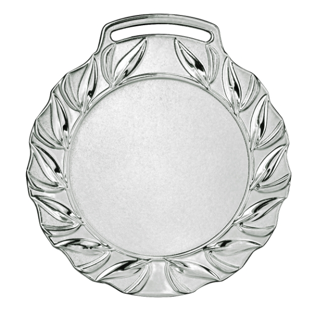 Imagem de MEDALHA GRANDE PERSONALIZÁVEL METALIZADA NA COR PRATA - 75004-AZ-P