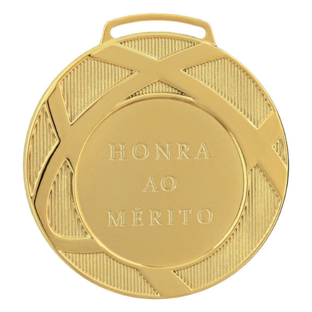 Imagem de MEDALHA GRANDE HONRA AO MÉRITO METALIZADA NA COR DOURADA - 80001-AZ-D