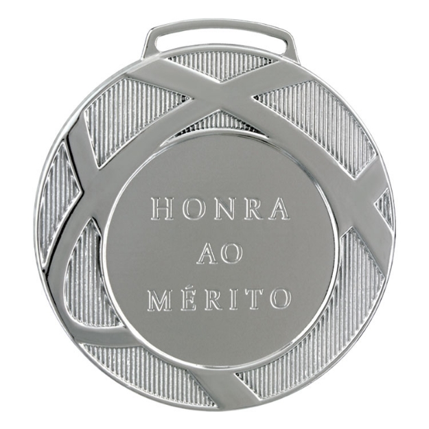 Imagem de MEDALHA GRANDE HONRA AO MÉRITO METALIZADA NA COR PRATA - 80001-AZ-P