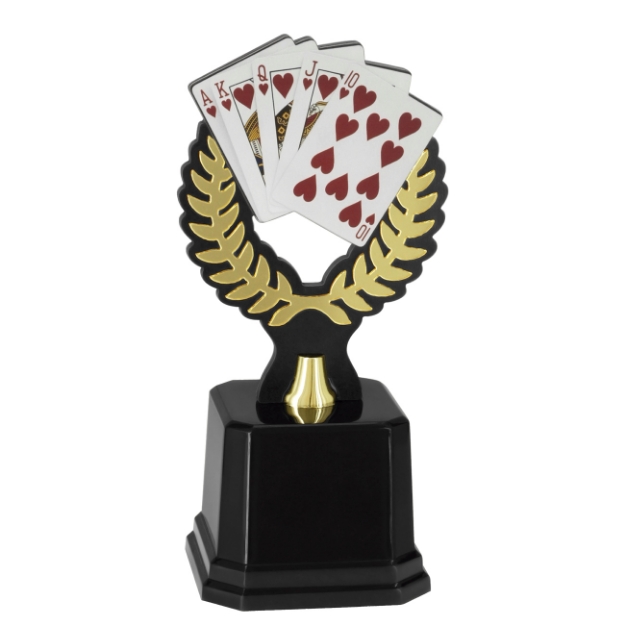 Imagem de TROFÉU PARA PREMIAÇÃO POKER / CARTAS COM PLACA DE MDF E ACRÍLICO