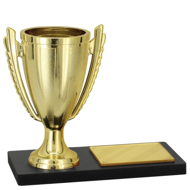 Imagem de TROFÉU PARA PREMIAÇÃO GERAL COM BASE DE MDF E TAÇA ABERTA