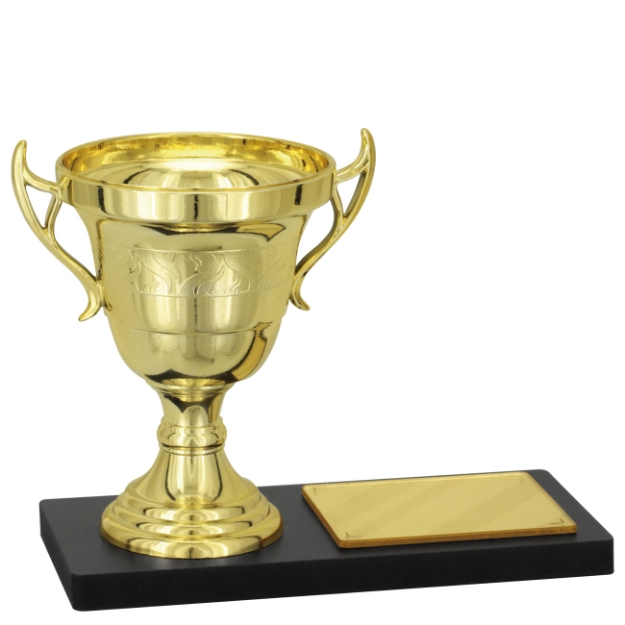Imagem de TROFÉU PARA PREMIAÇÃO GERAL COM BASE DE MDF E TAÇA ABERTA - PLM-235-DO