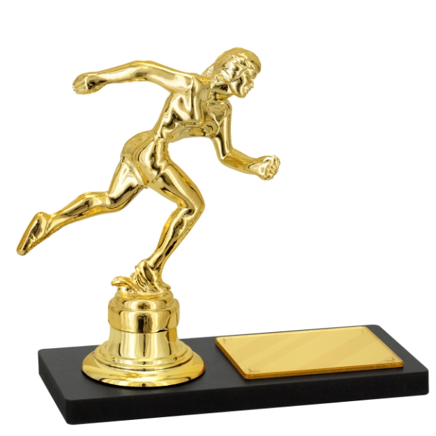 Imagem de TROFÉU PARA PREMIAÇÃO DE ATLETISMO FEMININO COM BASE DE MDF 