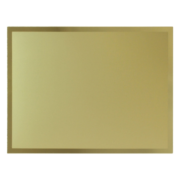 Imagem de PLACA DE HOMENAGEM DE ALUMÍNIO DOURADA COM BORDAS EM ALTO BRILHO - 18X13 CM - PL-DO-180