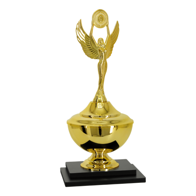 Imagem de TROFÉU PARA PREMIAÇÃO GERAL COM BASE DE MDF E TAÇA METALIZADA