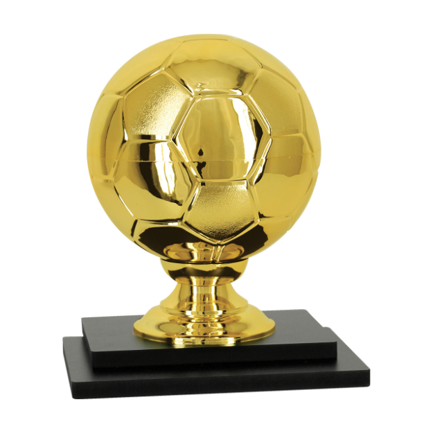 Imagem de TROFÉU PARA PREMIAÇÃO DE FUTEBOL COM ESTATUETA DE BOLA E BASE DE MDF  - PLM-701-DO