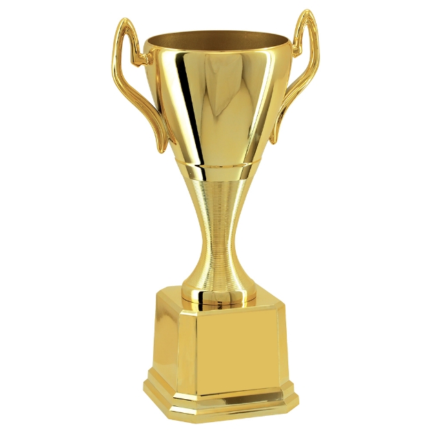 Imagem de TROFÉU MÉDIO TAÇA ABERTA EM POLÍMERO METALIZADO - 35 CM - 401636-DO