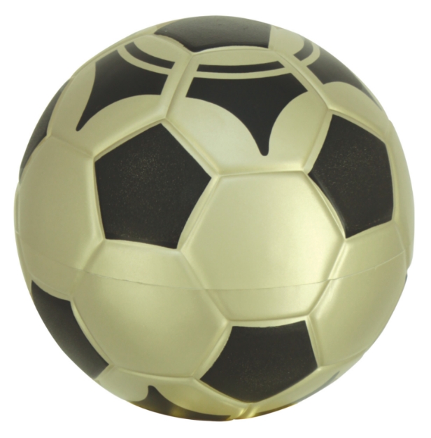 Imagem de FIGURA DE BOLA DE FUTEBOL DOURADO ACETINADO - 10,50 CM - BO-DFPT-105 