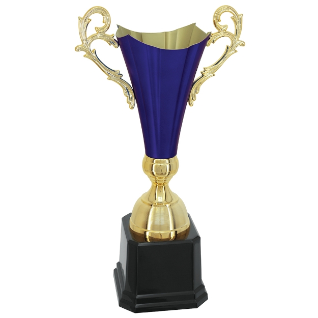 Imagem de TROFÉU MÉDIO TAÇA ABERTA EM POLÍMERO METALIZADO - 56 CM - 402685-AZFA