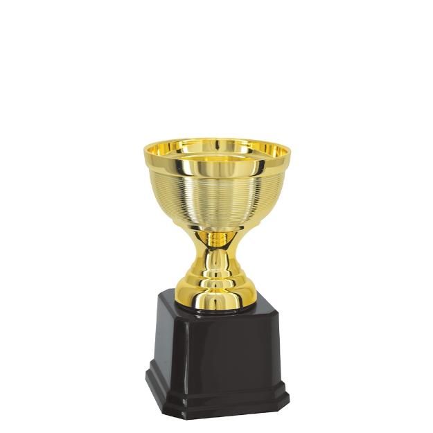 Imagem de TROFÉU TAÇA ABERTA PEQUENO EM POLÍMERO METALIZADO - 14 CM - 504067-DO