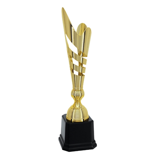 Imagem de TROFÉU MÉDIO COM TAÇA EM METAL FORMATO ESPECIAL - 47 CM - 402692