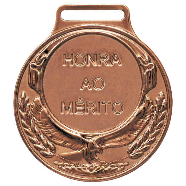 Imagem de MEDALHA PEQUENA METALIZADA NA COR BRONZE DETALHE DE ÁGUIA - 39000-AZ-BN