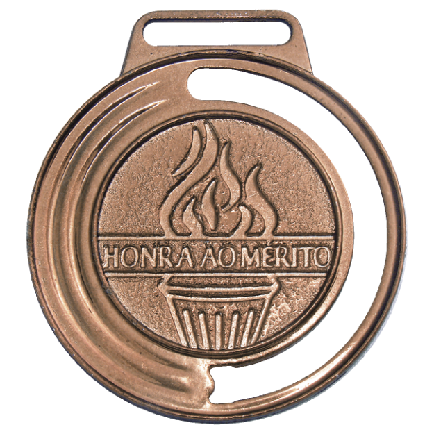 Imagem de MEDALHA PEQUENA METALIZADA NA COR BRONZE DETALHE DE TOCHA OLÍMPICA - 40000-AZ-BN