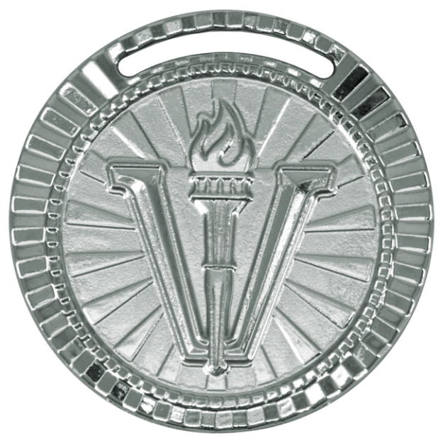 Imagem de MEDALHA TOCHA OLÍMPICA METALIZADA NA COR PRATA - 55003-AZ-P