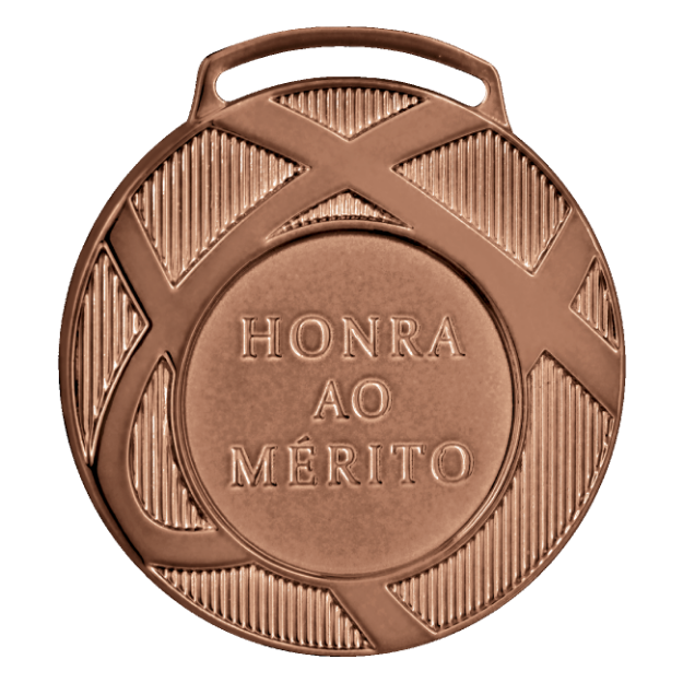 Imagem de MEDALHA HONRA AO MÉRITO METALIZADA NA COR BRONZE - 60001-AZ-BN