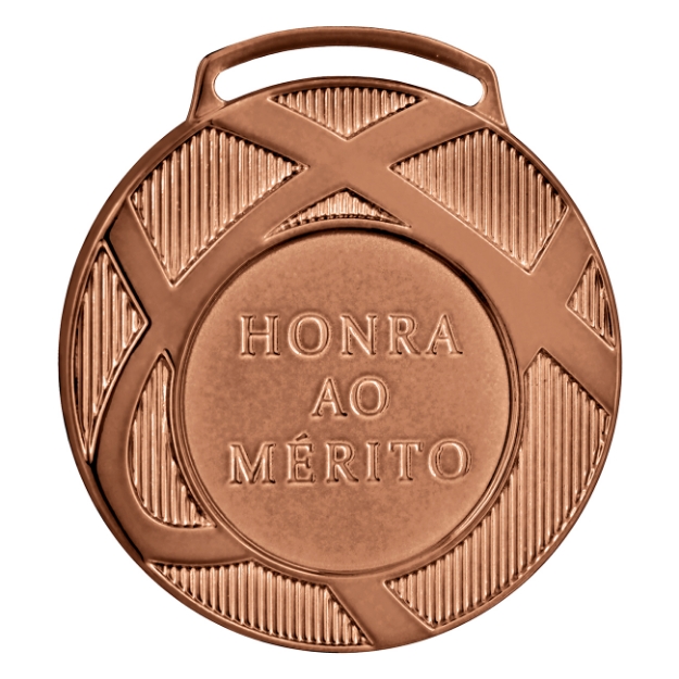 Imagem de MEDALHA GRANDE HONRA AO MÉRITO METALIZADA NA COR BRONZE - 80001-AZ-BN