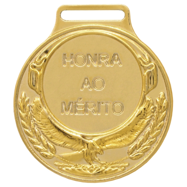 Imagem de MEDALHA PEQUENA METALIZADA NA COR DOURADA DETALHE DE ÁGUIA - 39000-AZ-D