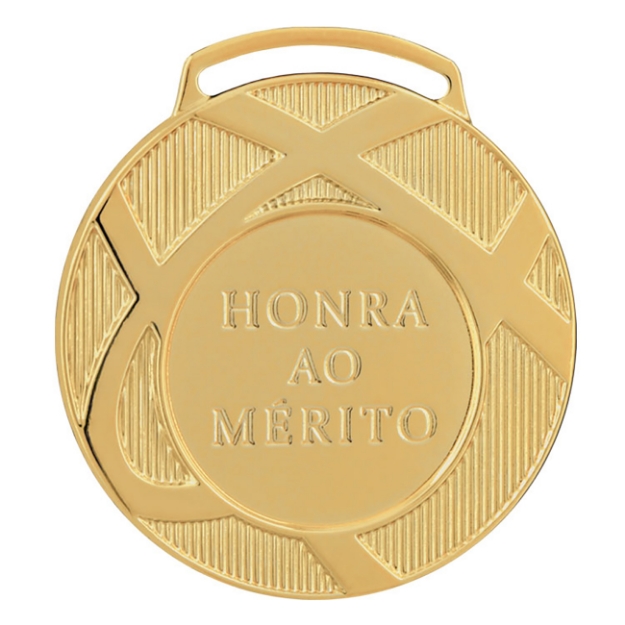 Imagem de MEDALHA HONRA AO MÉRITO METALIZADA NA COR DOURADA - 60001-AZ-D