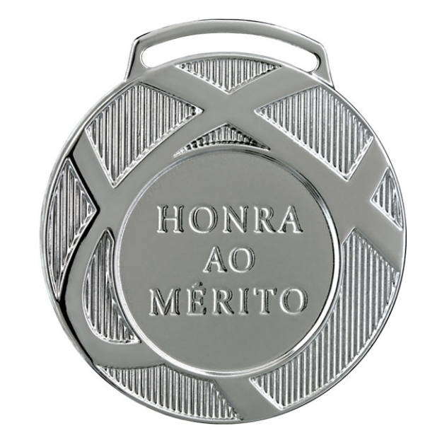 Imagem de MEDALHA HONRA AO MÉRITO METALIZADA NA COR PRATA - 60001-AZ-P