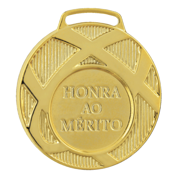 Imagem de MEDALHA PEQUENA METALIZADA NA COR DOURADA - 45001-AZ-D