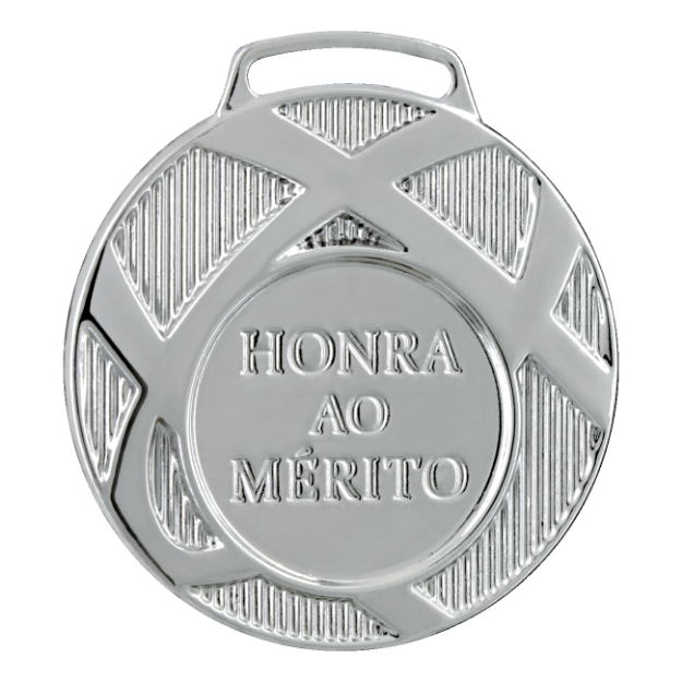Imagem de MEDALHA PEQUENA METALIZADA NA COR PRATA - 45001-AZ-P