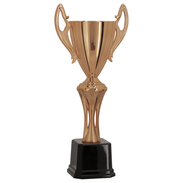 Imagem de TROFÉU MÉDIO TAÇA ABERTA EM POLÍMERO METALIZADO NA COR BRONZE - 57 CM - 301317-BZN